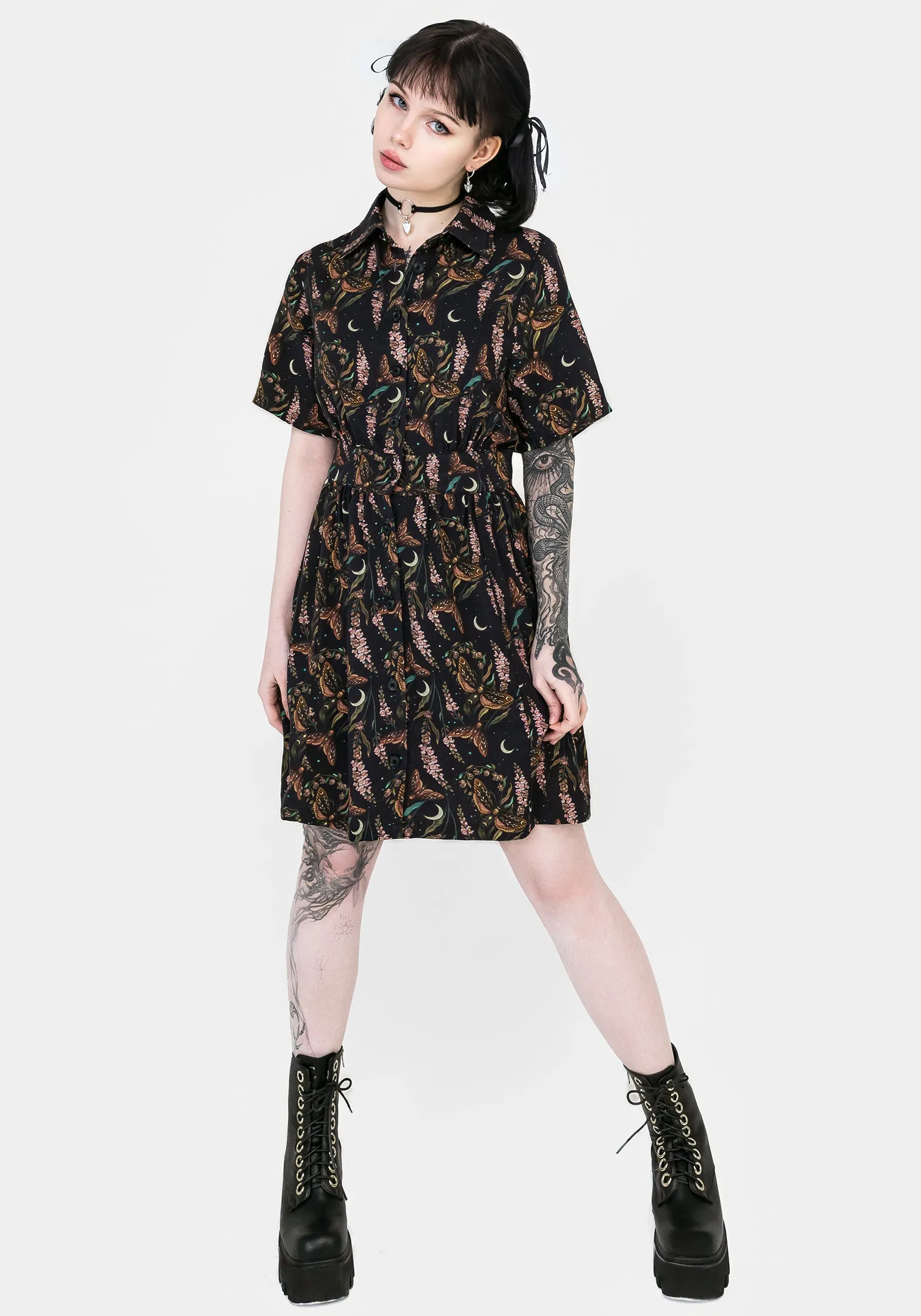 Daytime casual mini Fast Life Atropos Mini Shirt Dress