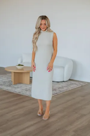 Roxanna Sweater Dress - Natural Functional Knit Snuggly Knit
