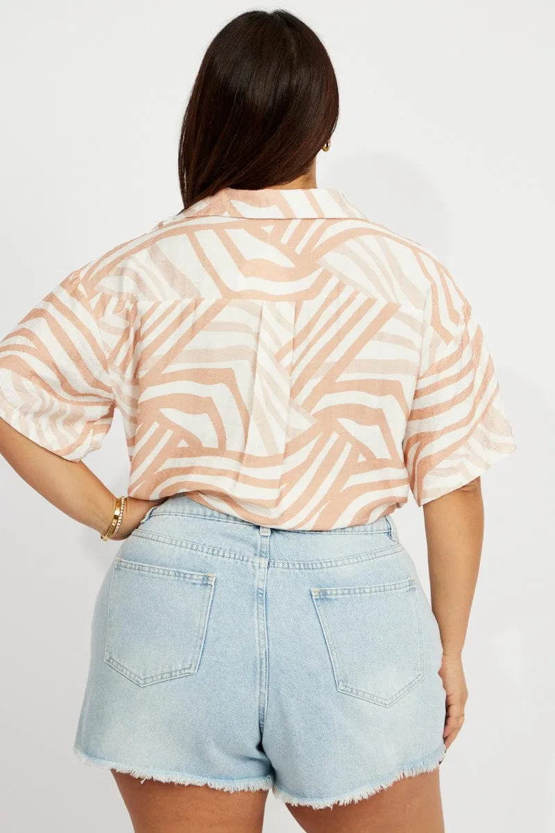 Denim Relaxed Shorts High Rise NonRestrictive Cut FourWayStretchClothing