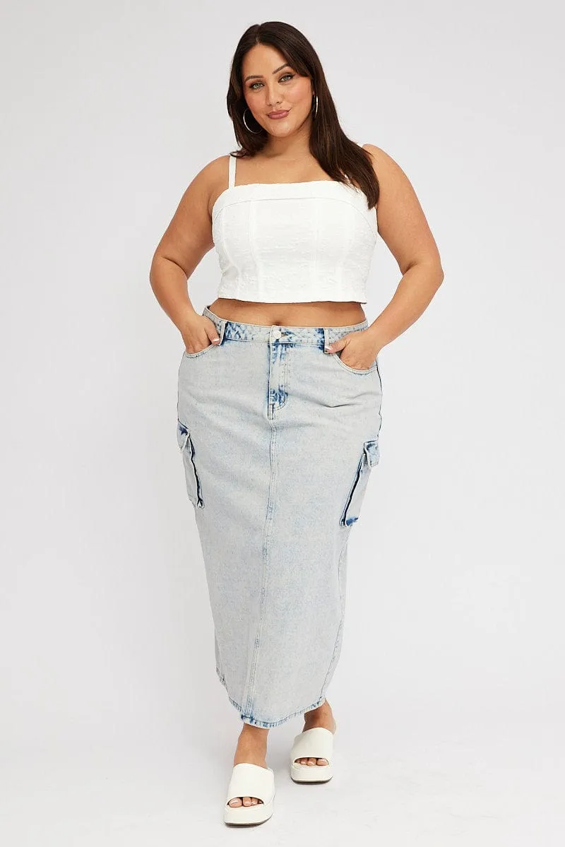 Adaptable Outfit White Crop Top Broderie Corset Top
