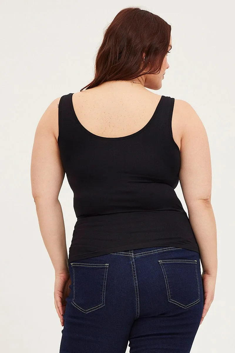Black Seamless Basic Tank Top New Day Fashion Accessory