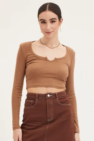 Brown Basic Tank Eco-Friendly Material Thick Fiber