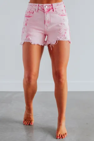 Mae Risen Shorts - Acid Pink Sporty Look
