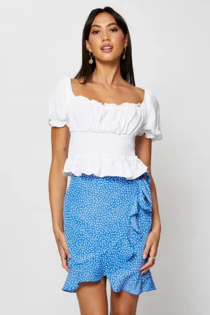 Geo Print Wrap Skirt Mini Timeless Touch
