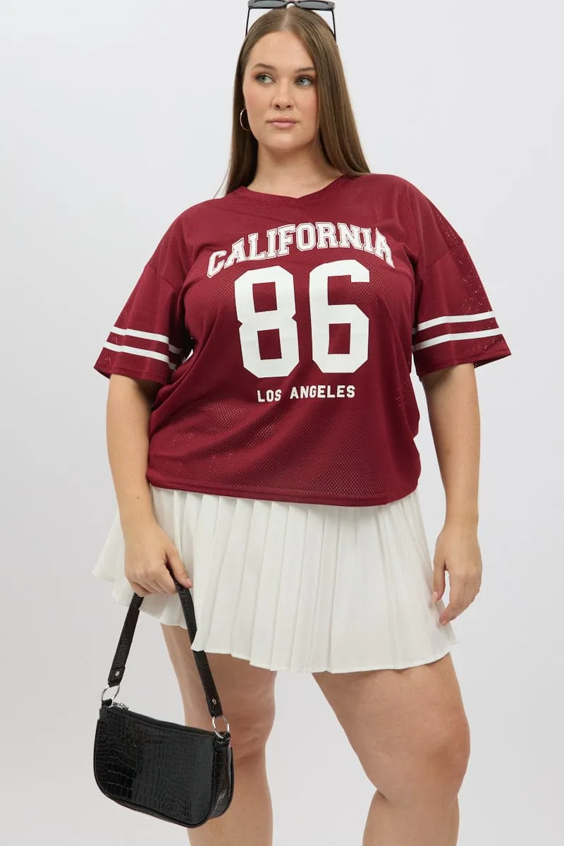 Creative Look White Pleated Tennis Skirt with Shorts Underneath