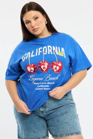 Street Smart Blue Cherry Tee Short Sleeve