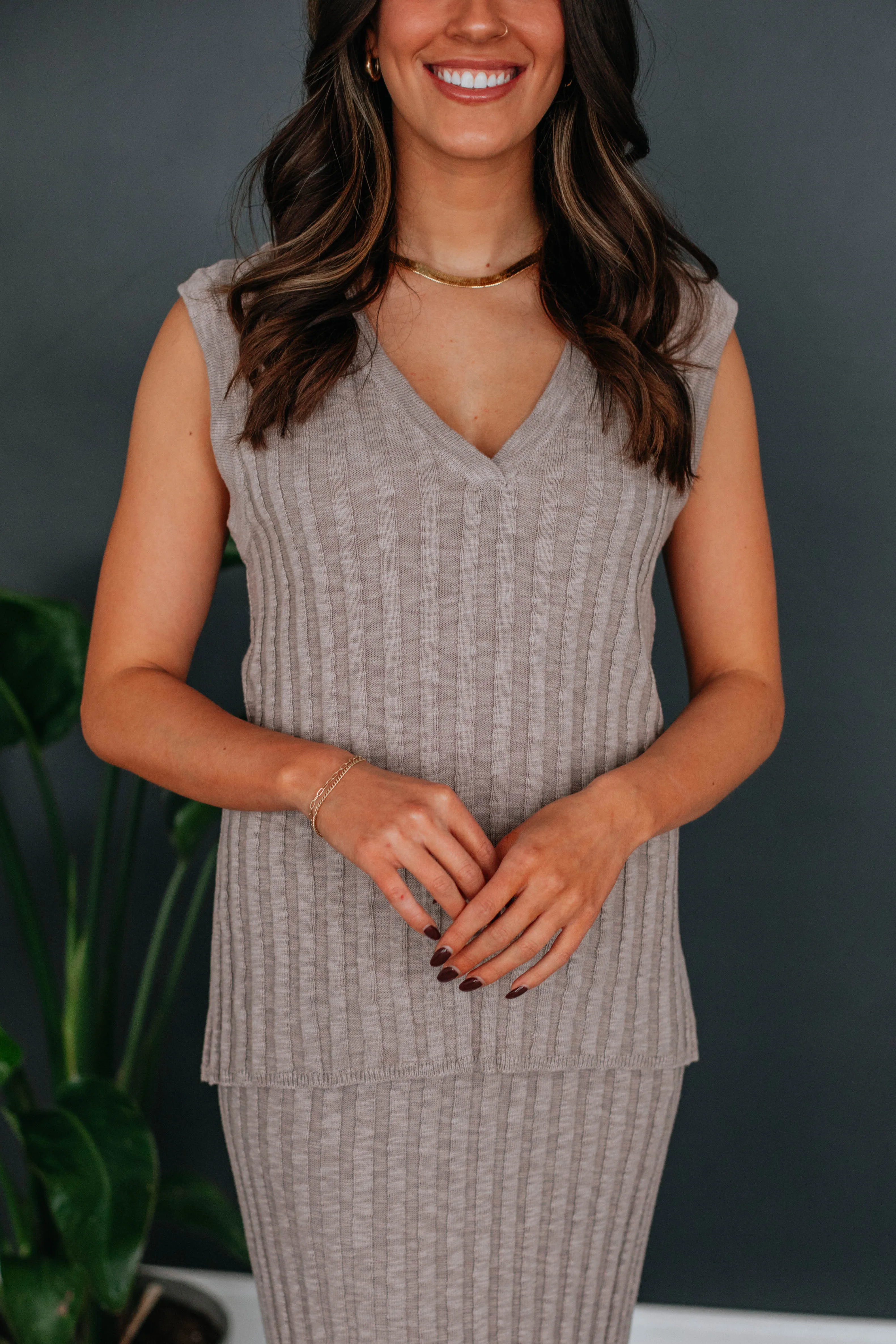 Andri Knit Top - Mocha Cozy Look