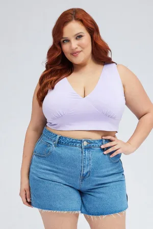 StaticFree Lining Lightweight Vest Purple Tank Top V-neck