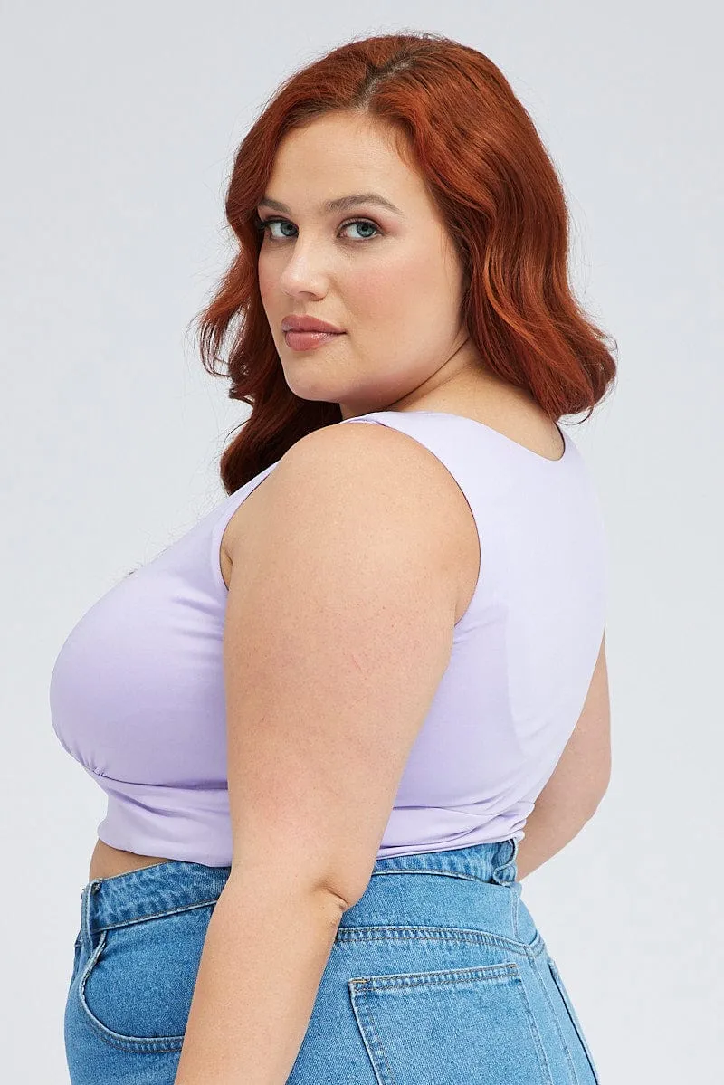 Purple Tank Top V-neck Star Mood