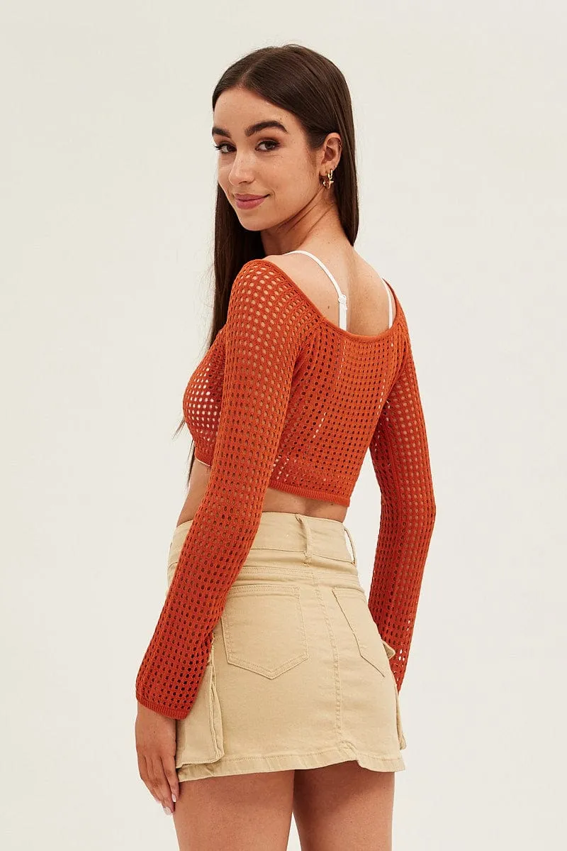 Double Layered Design Winter Layering Beige Cargo Utility Denim Mini Skirt