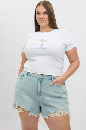 Denim Relaxed Shorts High Rise Wonder Core Comfortable Sleep
