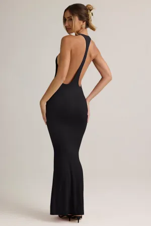 Modal Racerback Maxi Dress in Black Classic bohemian-inspired dress Grain Gold