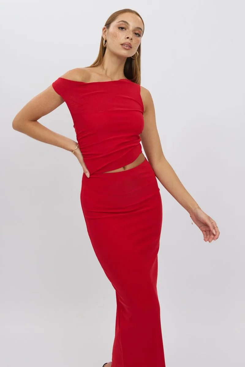 Comfortable casual maxi Red Bodycon Dress Maxi Mesh