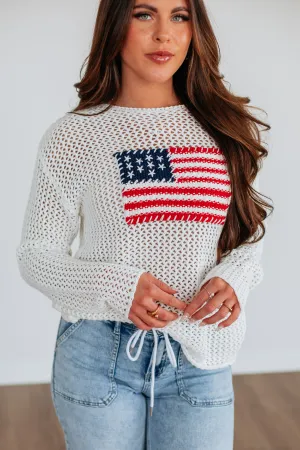 All-American Dreams Sweater Eco Friendly Dye Process Flexible Design