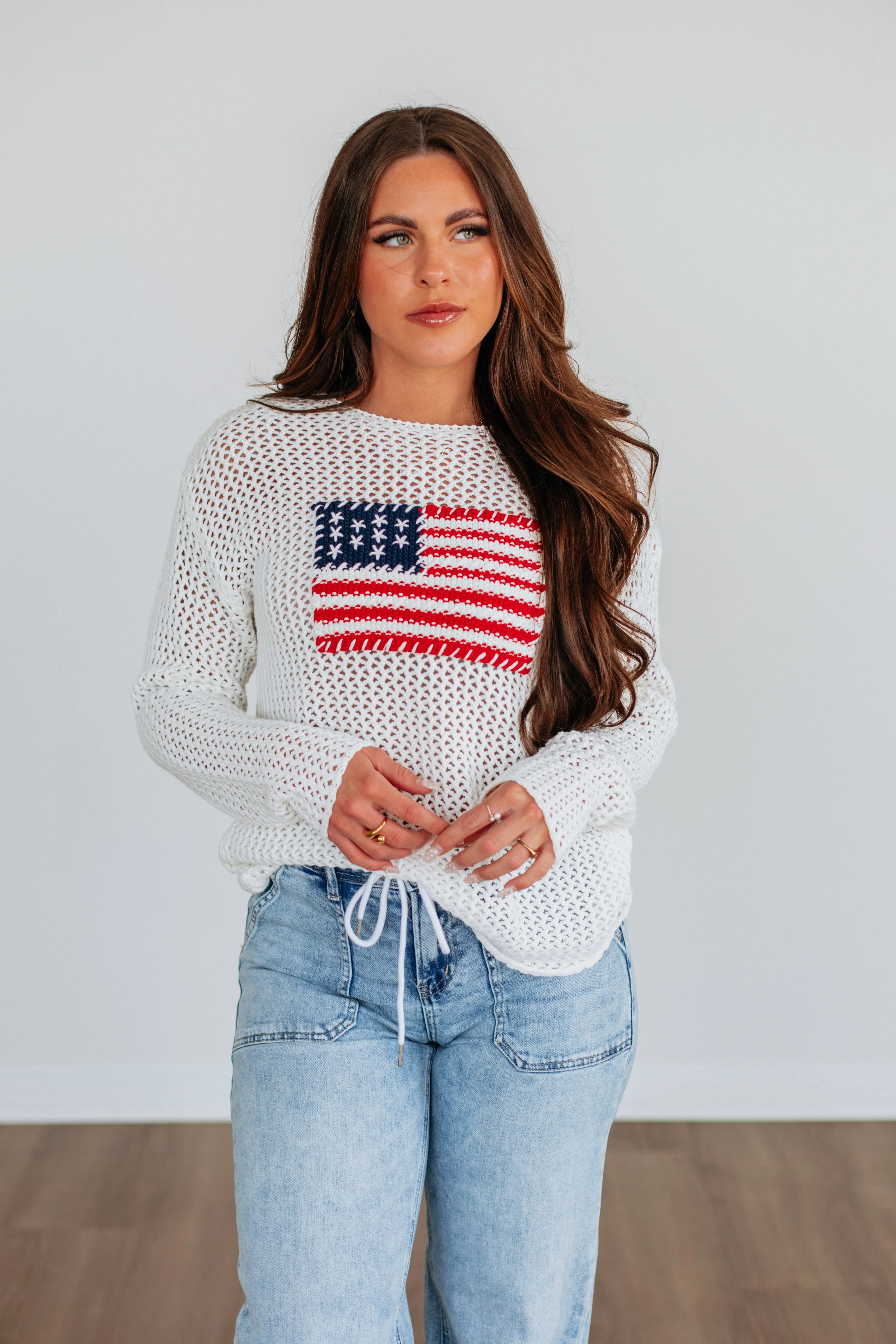 Simple Fashion All Season Knit All-American Dreams Sweater