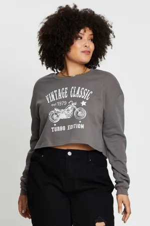 Cool Outfit Grey Long Sleeve Vintage Classic Sweater