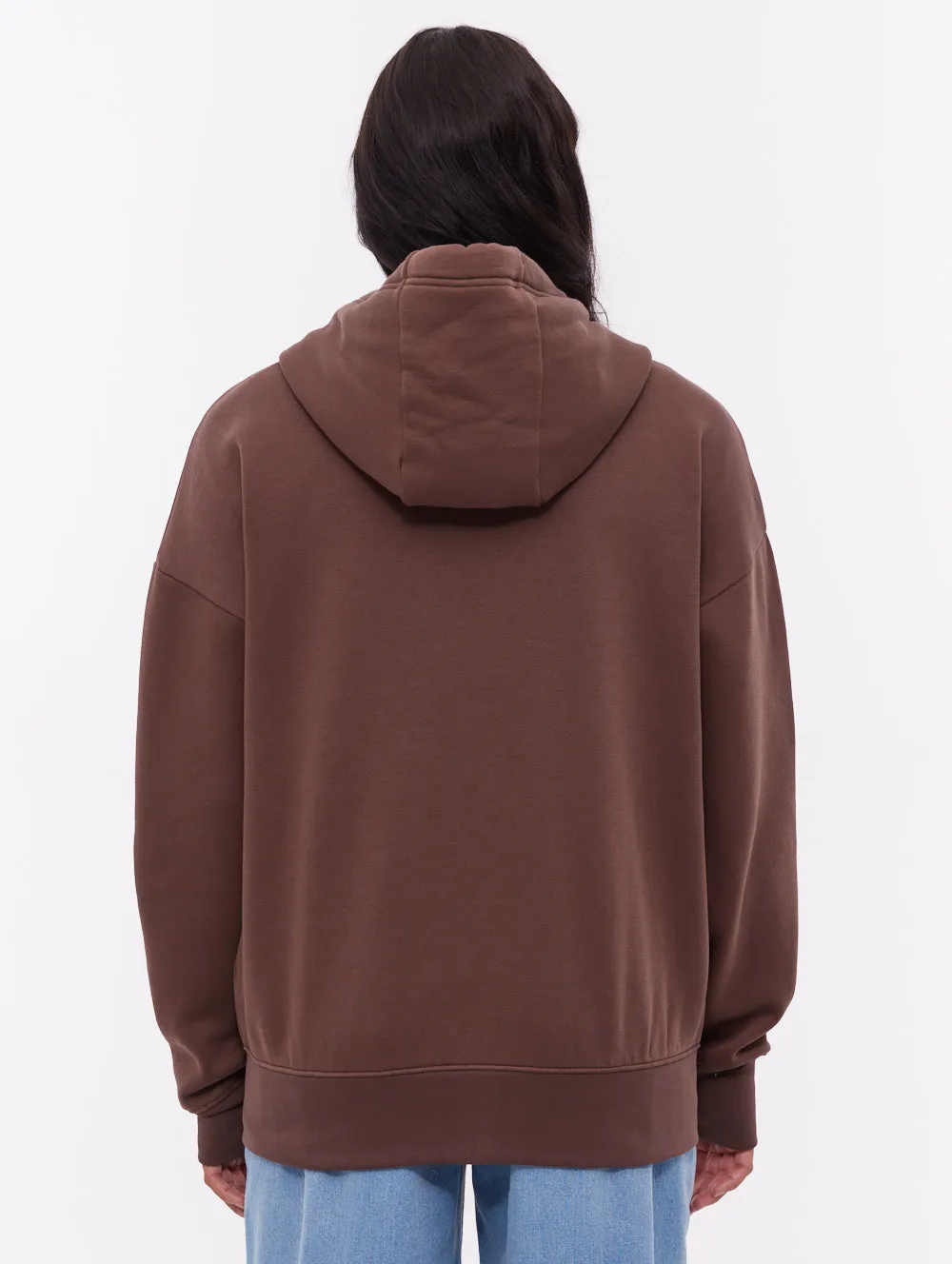 Laid-Back Outfit Kingra Oversize Zip-Up Hoodie - Brown