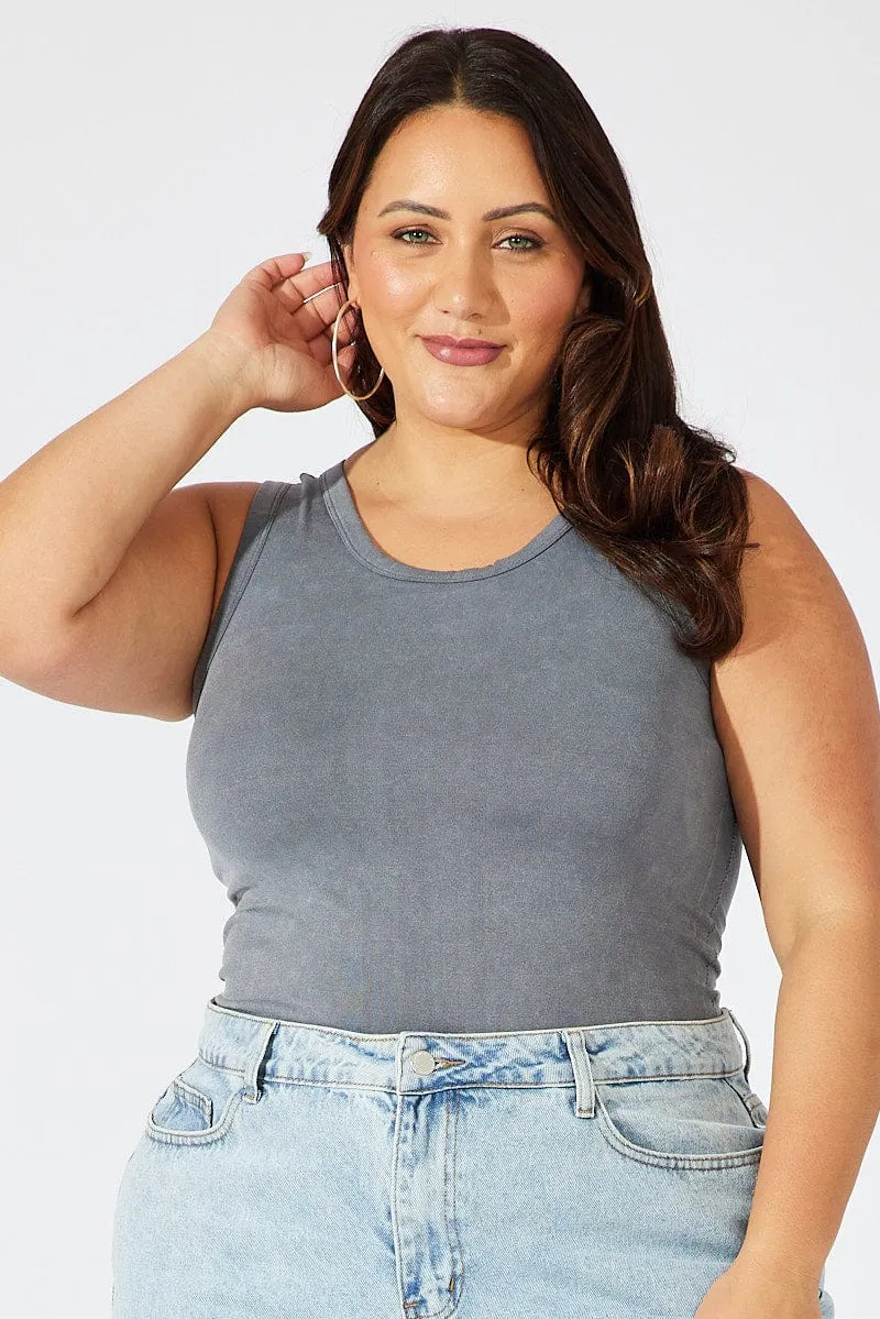 Wardrobe Essential Elite Core Black Tank Top Seamless Washed