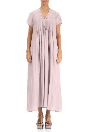 Romantic Powder Pink Silk Bamboo Dress Myth Glow Sporty Joggers