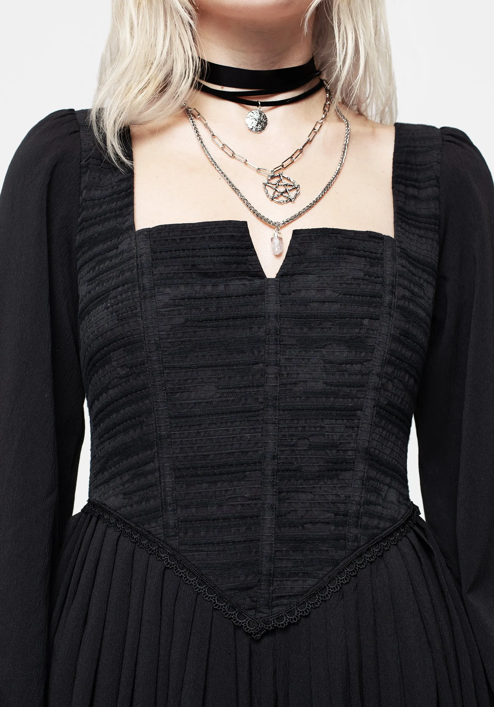 Cloud Sea Bold Dresser Mina Corset Midi Dress