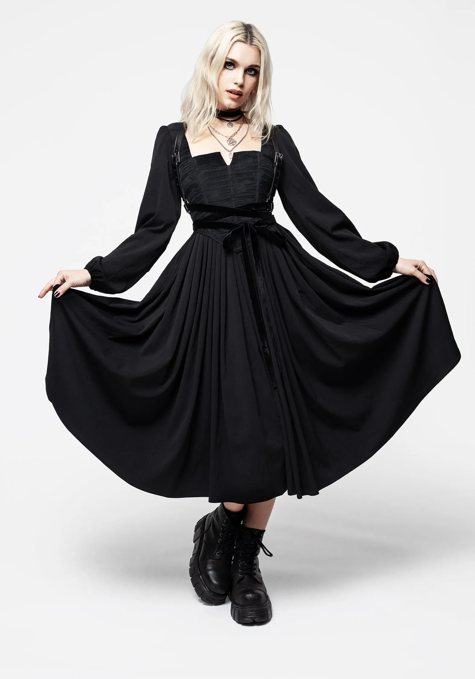 Mina Corset Midi Dress Trendy office attire