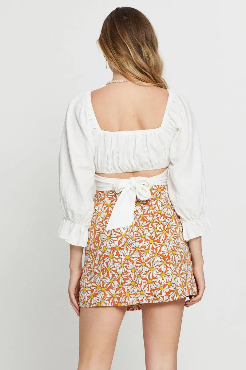 Relaxed Look investment piece Print A Line Skirt