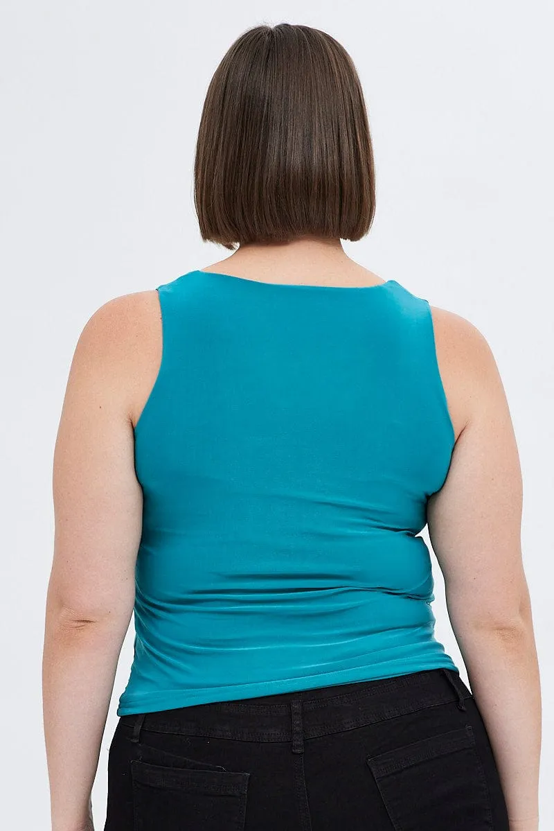 Flexible Apparel Epic Glow Green Tank Top Double Layer Square Neck