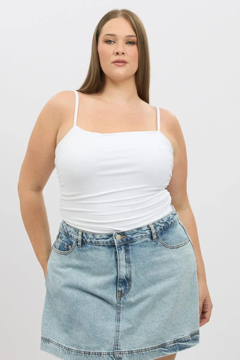 Outdoor Activity Bold Core White Bodysuit Sleeveless