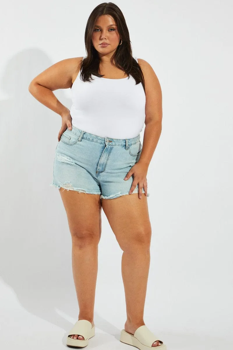 White Bodysuit Sleeveless Scoop Neck Supersoft Premium Apparel