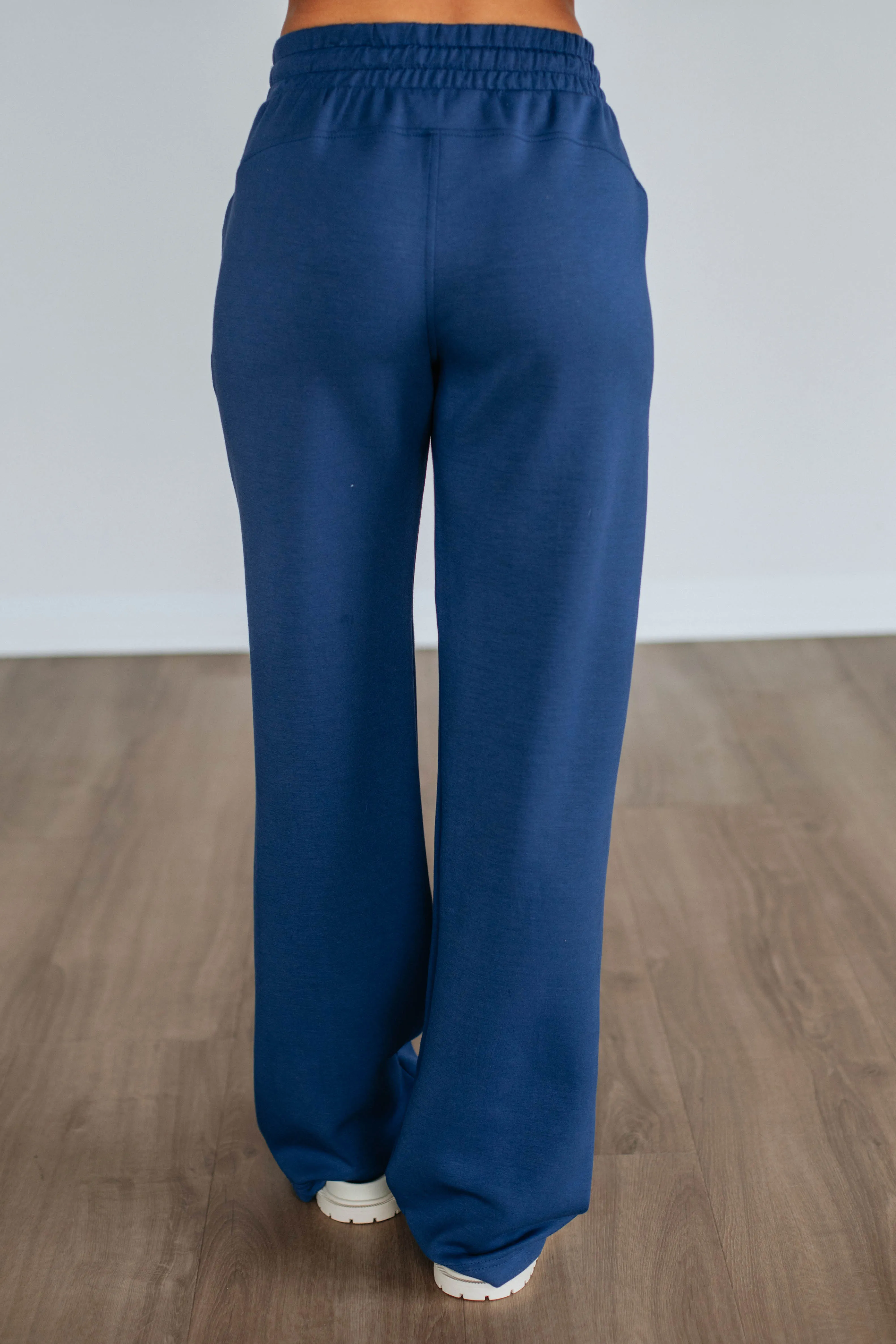 Stretchy Material Sleek and Soft Kirsten Lounge Pants - Navy