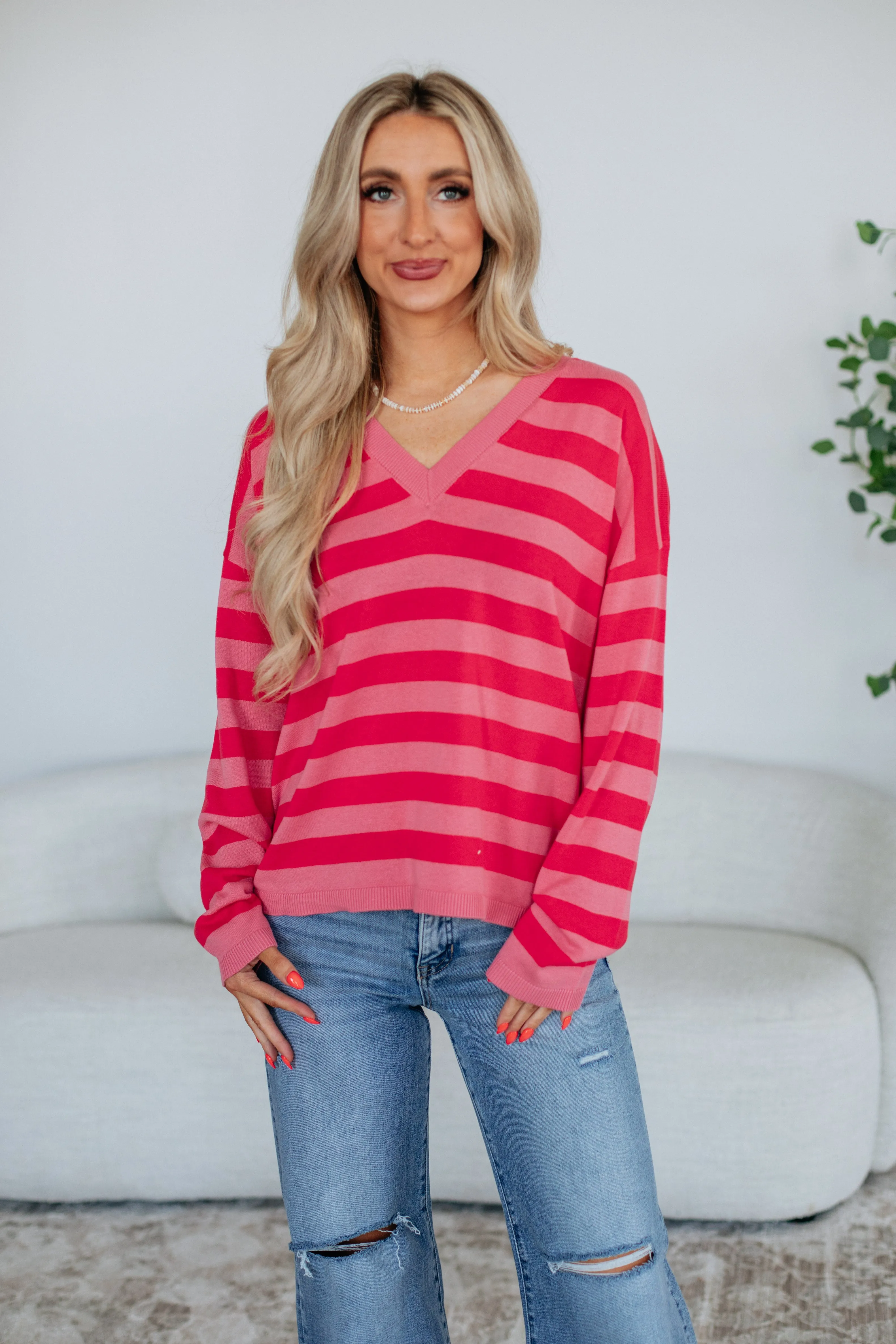 Comfort Knit Piece Annica Striped Sweater