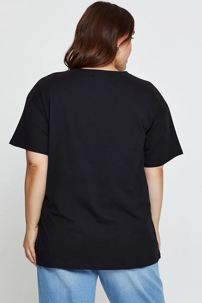 homecoming Black Graphic T-shirt North Carolina Short Sleeve Cotton