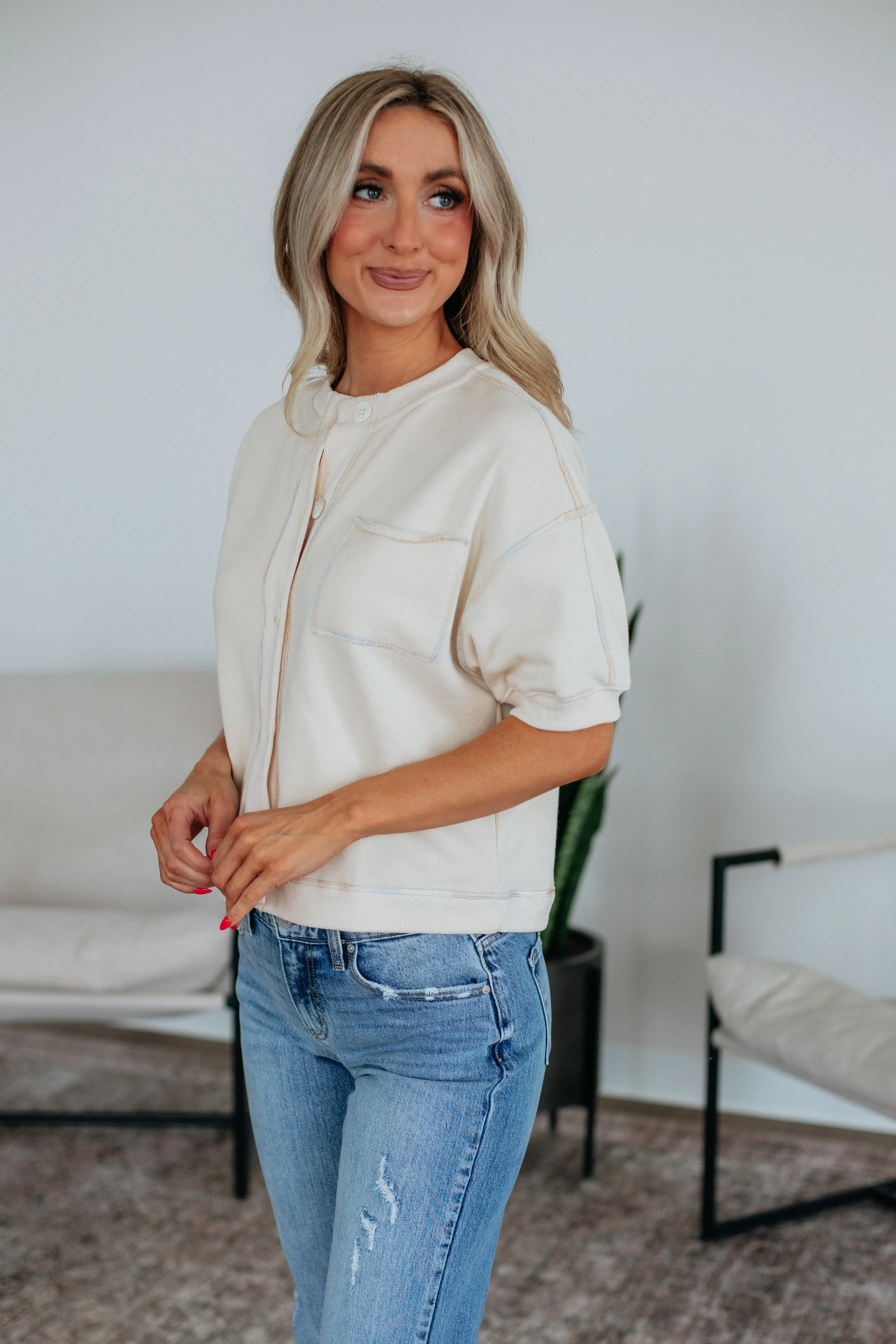 Mitzi Cardigan Top Eco Conscious Manufacturing