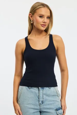 Road Look StretchComfort Blue Tank Sleeveless