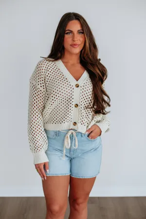 Warm Look Essential Knit Nevaeh Knit Cardigan - Natural