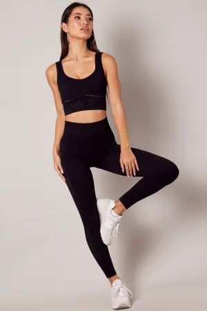 Black Tank Top V Neck Seamless QuickReleaseFastenings OdorResistant Fabric