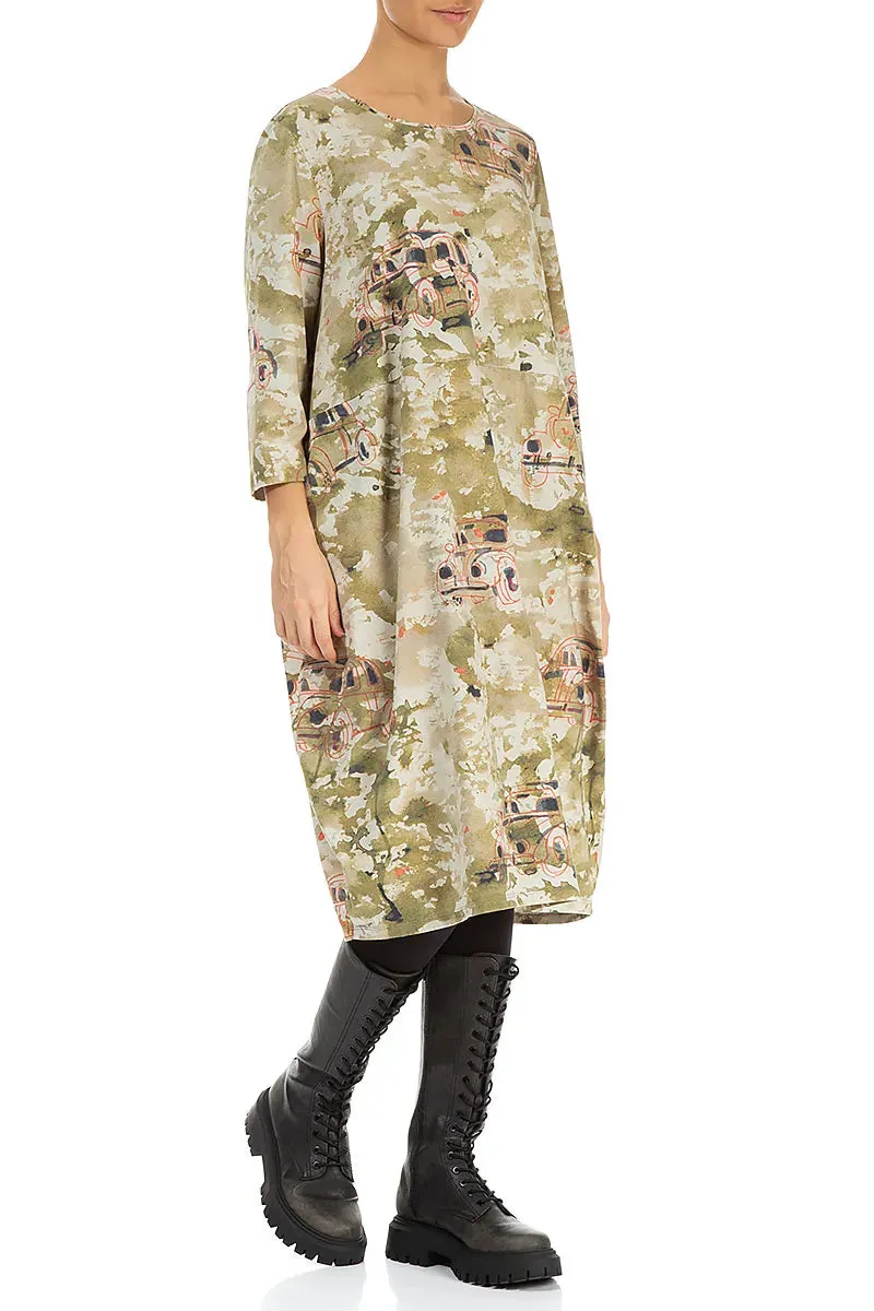 WrinkleFreeFabric Balloon Retro Cotton Dress
