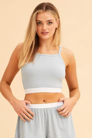 SustainableBlend Blue Mia Soft Rib Tank