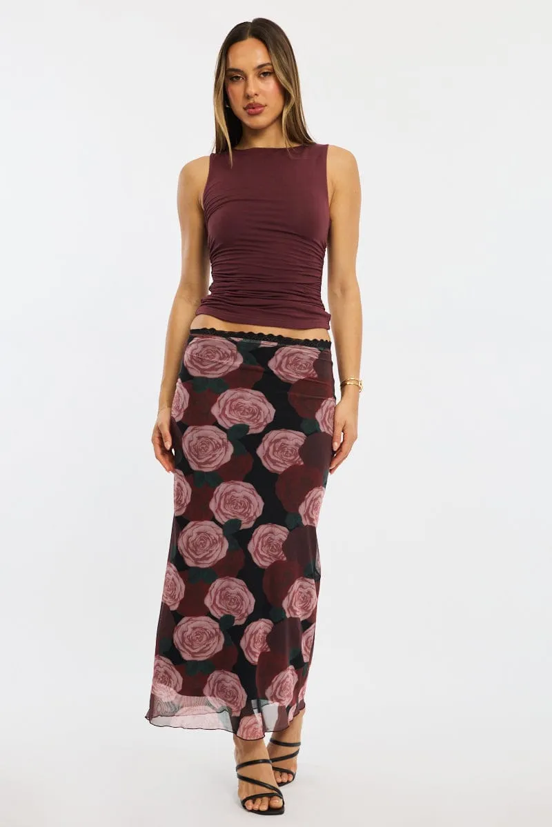 Red Supersoft Tank Sleeveless Simple Fashion Comfort Wear