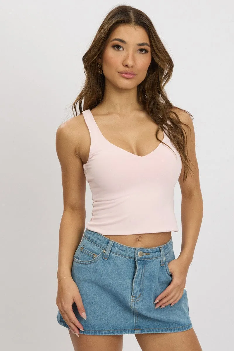 Vintage Soul Pink Tank Top V Neck Supersoft