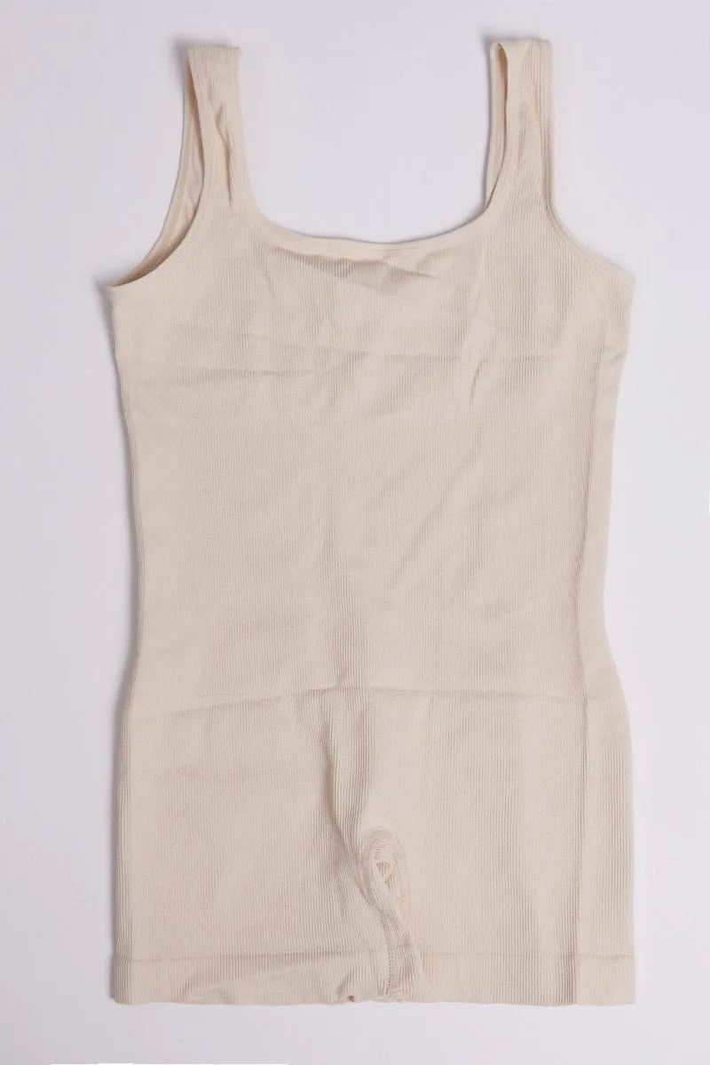 Beige Seamless Sculpting Bodysuit Joy Ease