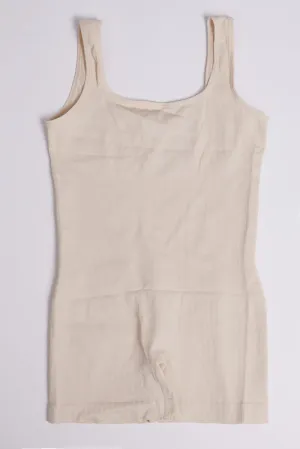 Beige Seamless Sculpting Bodysuit Cozy Jacket Thermal Insulation Layer