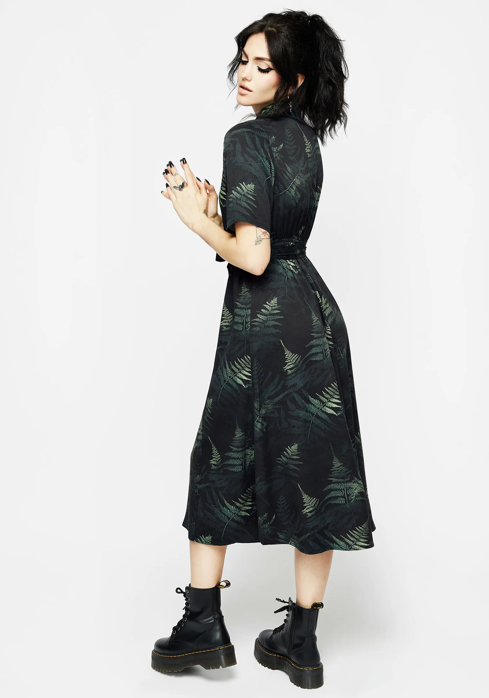 Smart Appearance Feminine stylish midi Fernery Midi Shirt Dress