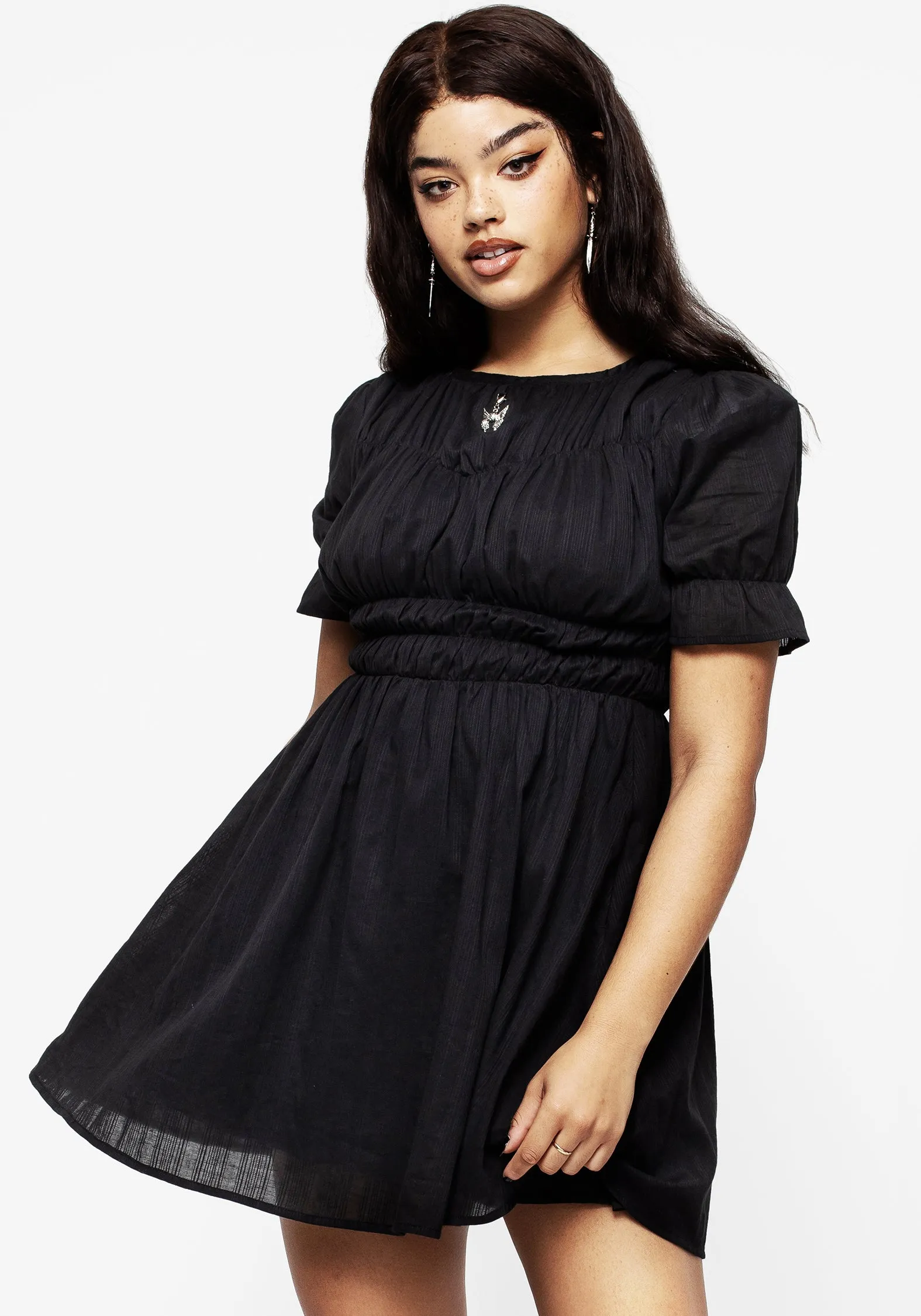 A Line Silhouette Bedelia Cotton Mini Dress