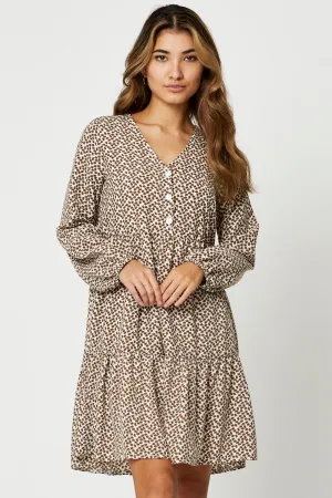 TearResistant Fabric Print Skater Dress