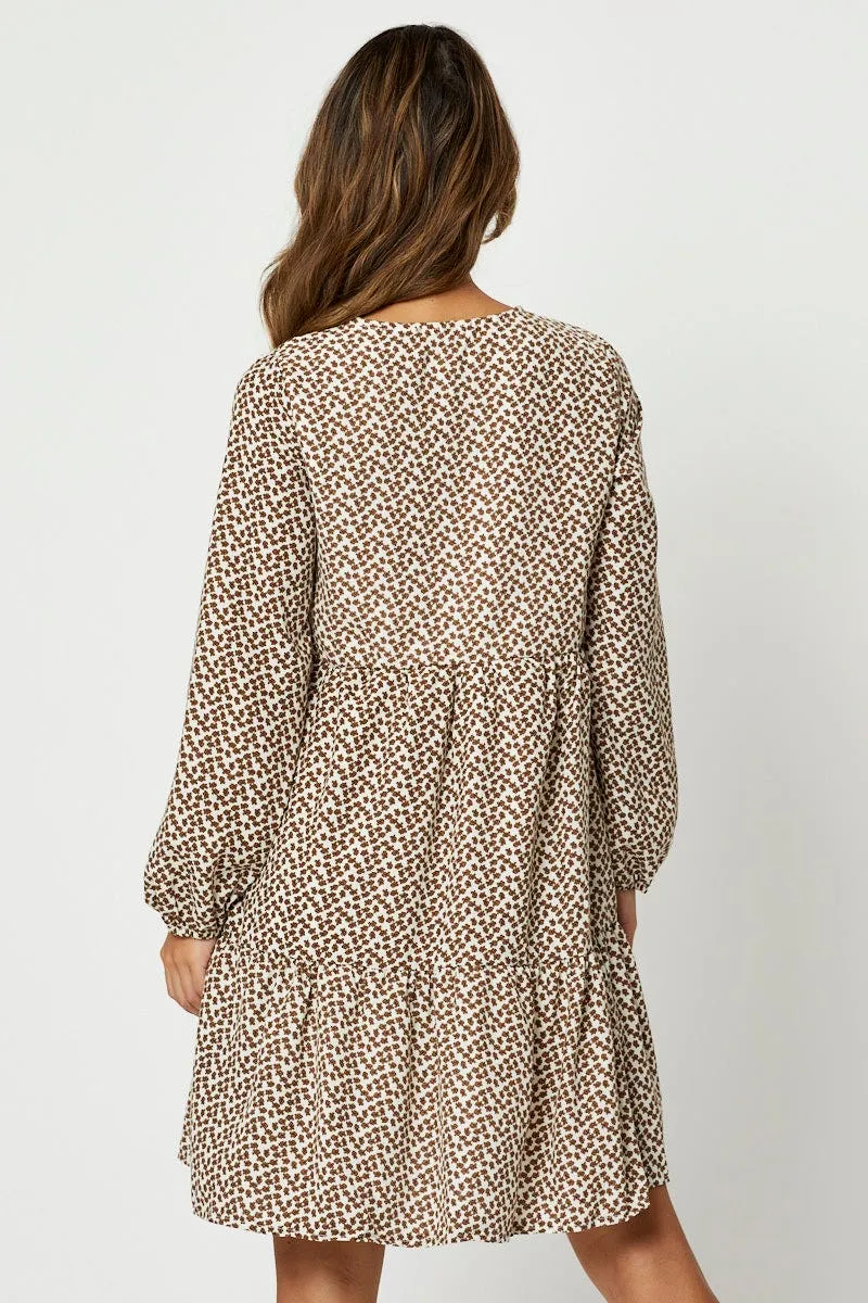 Reuse Mode Print Skater Dress