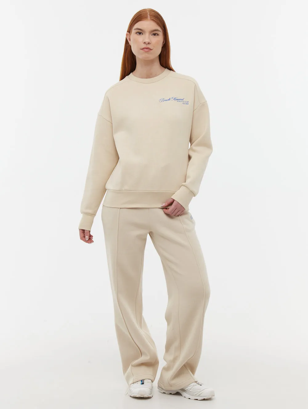 Desta Script Graphic Crew Neck Sweatshirt Office Glam Premium Apparel