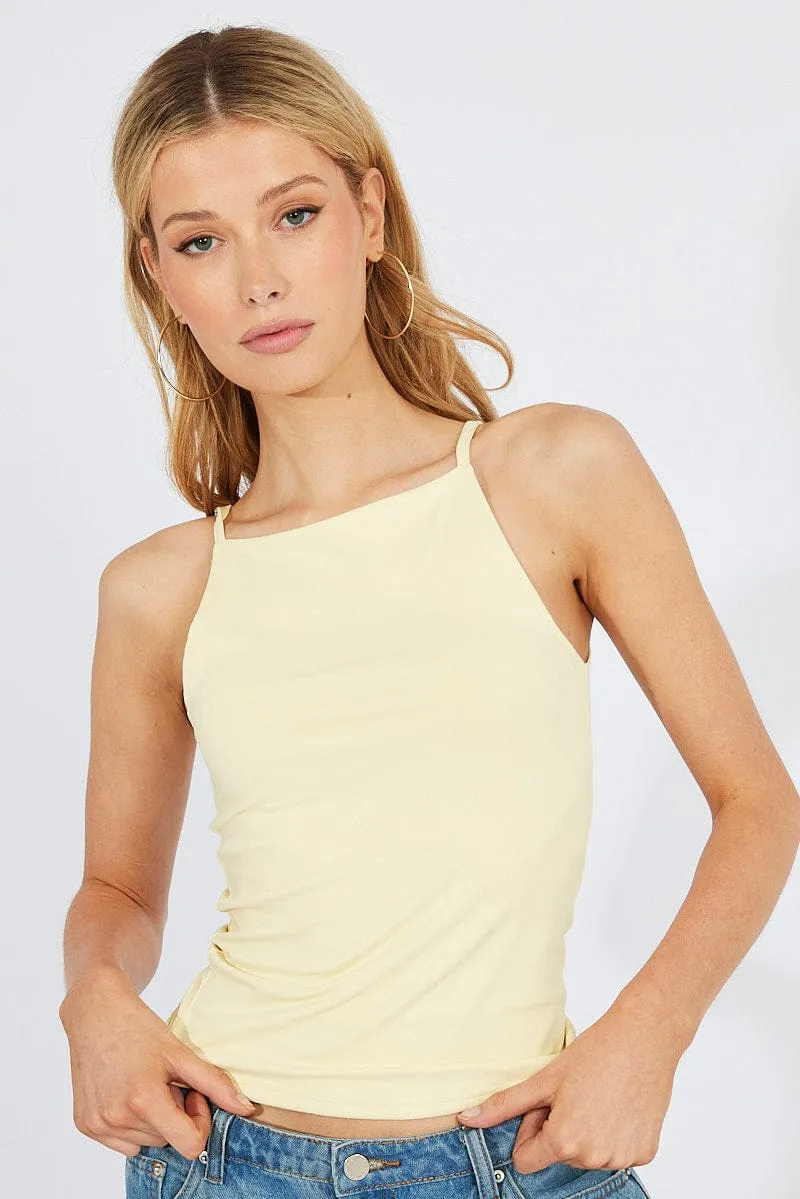 Relaxed Style SweatAbsorbentLining Yellow Supersoft Tank Top