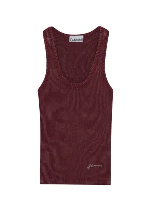 Heavy Rib Jersey Tank Top Odor Resistant Material