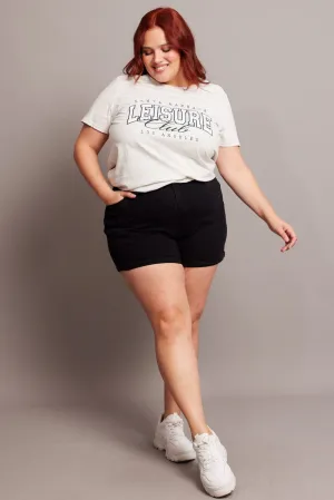 Black Skinny Shorts High Rise Utility Mode StaticResistant